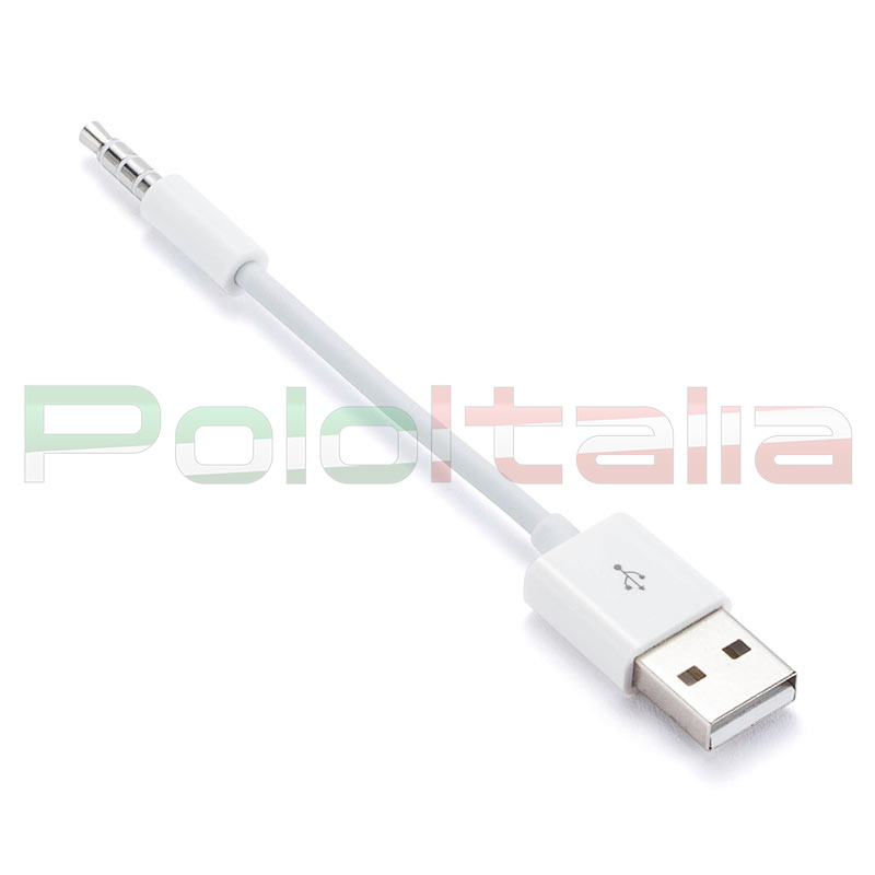Cavo USB + Jack 3.5mm Per IPod Shuffle Gen 3/4/5/6/7 - Carica E Trasferisci Dati