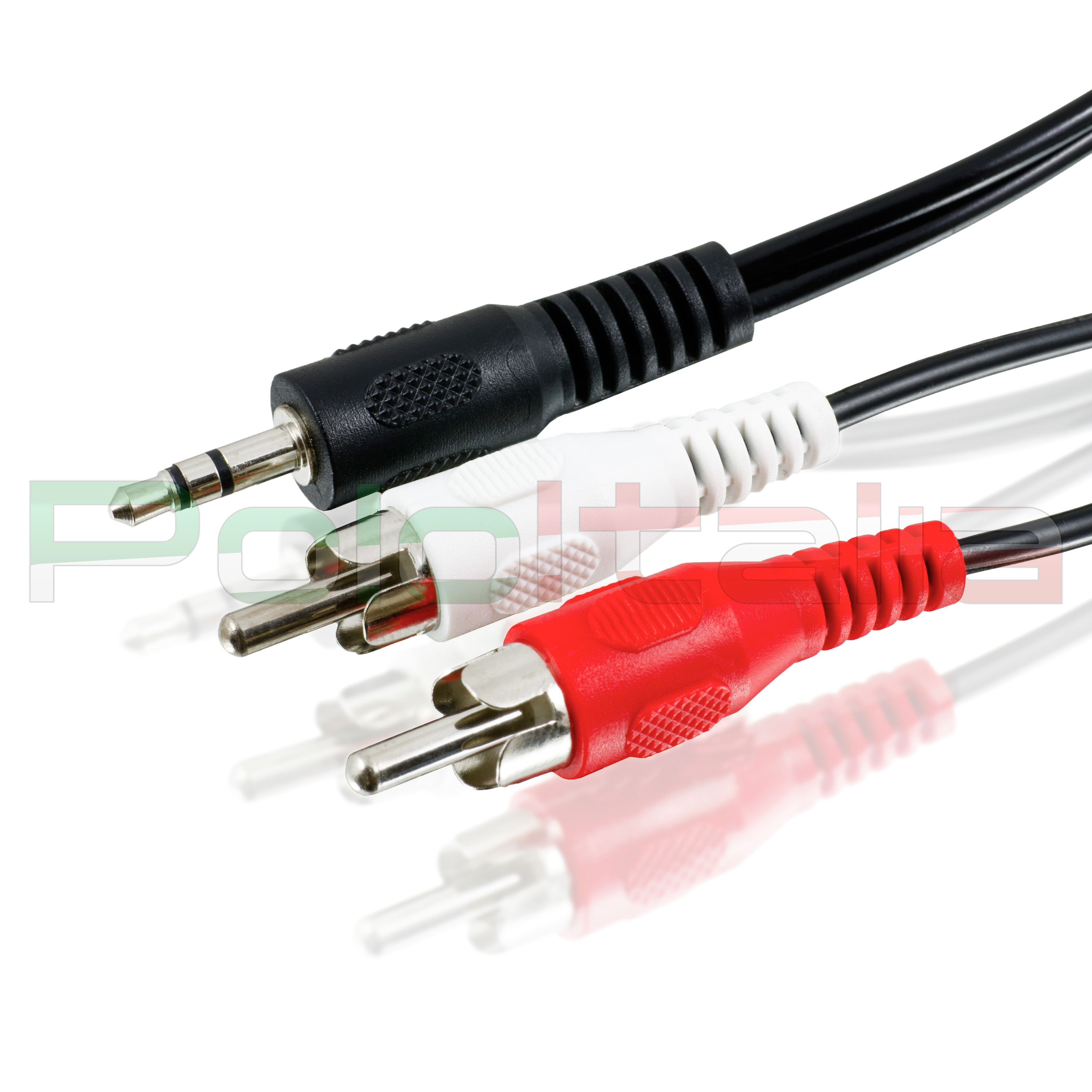 Cavo Jack 3,5mm Aux 2 RCA maschio doppio prolunga auto stereo 0,5m a 5mt audio