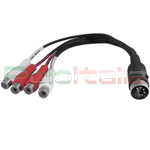 0,2 Metri Cavo Audio DIN 5 poli Maschio / 4x RCA Femmina