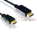 Cavo DISPLAYPORT 20 pin Maschio / HDMI Maschio