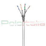 25 Metri Matassa cavo di RETE Ethernet | PIMF senza alogeni | Bobina Lan patch Schermato S/FTP Cat. 6