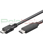 Cavo USB 2.0 Tipo B Micro Maschio / 3.1 Tipo C Maschio