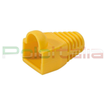 100 Pezzi Copriconnettore gommino copri plug per cavo di Rete Ethernet RJ45 (8P8C) lan 6,4mm Giallo