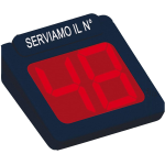 Display Eliminacode a due cifre Led rosso Printex | Visore per gestione file