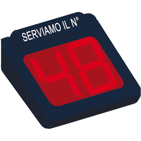 Display Eliminacode a due cifre Led rosso Printex | con Radiocomando, Distributore ticket e rotolo numeri attesa per gestione file