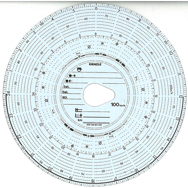 100 Dischi VDO | KIENZLE 100 km/h per Tachigrafi digitali, Cronotachigrafi Camion