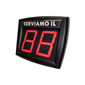 Display Eliminacode a due cifre Led rosso MY TURN | Visore con Radiocomando, Distributore ticket e rotolo numeri attesa per gestione file